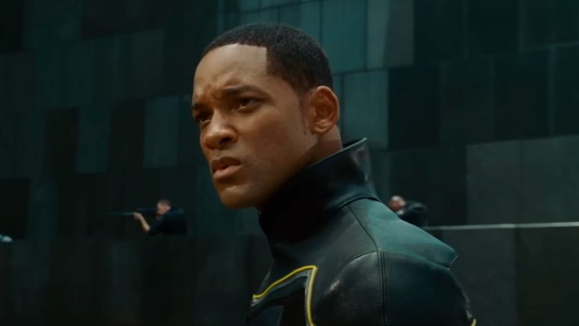 John Hancock (Will Smith) talking to the police in Hancock