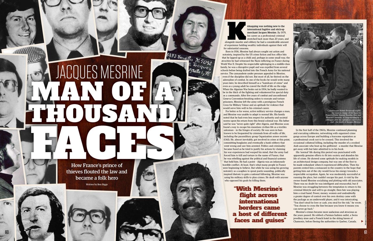 Jacques Mesrine, All About History spread