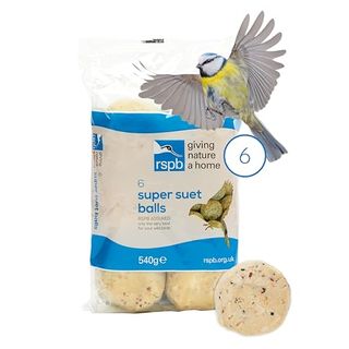 Rspb Fat Balls for Wild Birds, High Energy Food, Suet Balls for Wild Birds, Made in the Uk, Suitable for Year-Round Feeding (pack of 6)