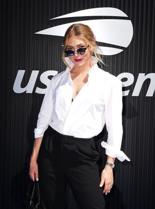 Mikaela Shiffrin attends the 2024 US Open wearing a Longines watch