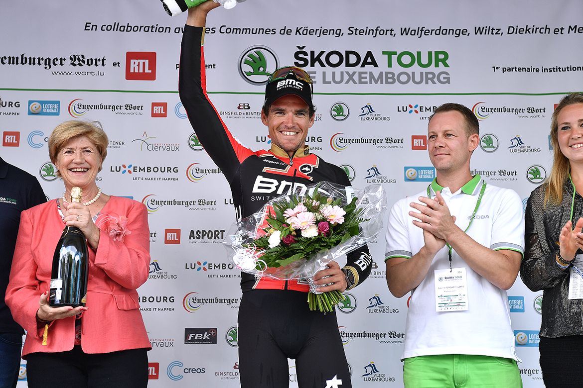 Greg Van Avermaet celebrating his Tour de Luxembourg final stage victory