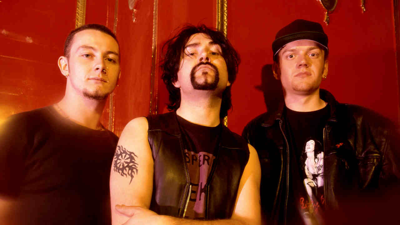 Therapy posing for a photograph in 1994