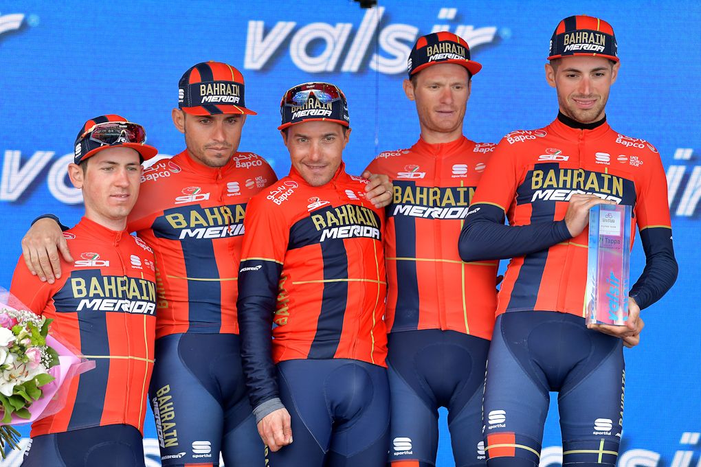 Bahrain-Merida on the Giro podium for top team after stage 17