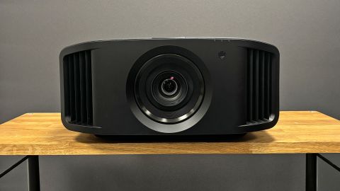 A photo of the JVC DLA-NZ800 projector, taken from straight on