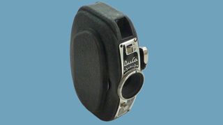 The front of the Durst Duca camera on a blue background
