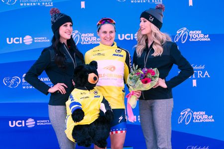 Race leader Megan Guarnier (Boels Dolmans)