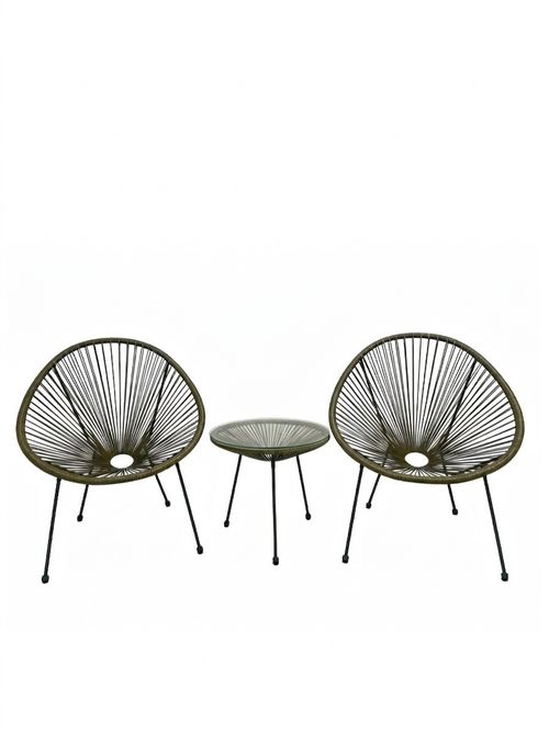 Acapulco Woven 3pc Bistro Set