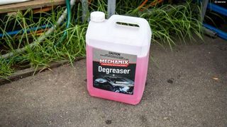 There were a few bottles of automotive degreaser getting around the pits and they weren't being used on the race convoy