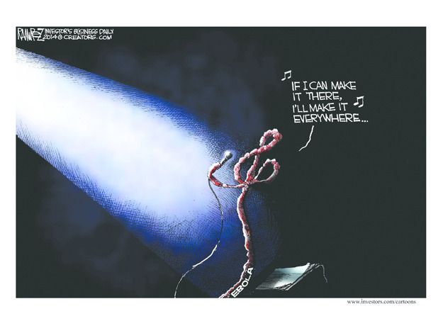 Editorial cartoon Ebola NYC health