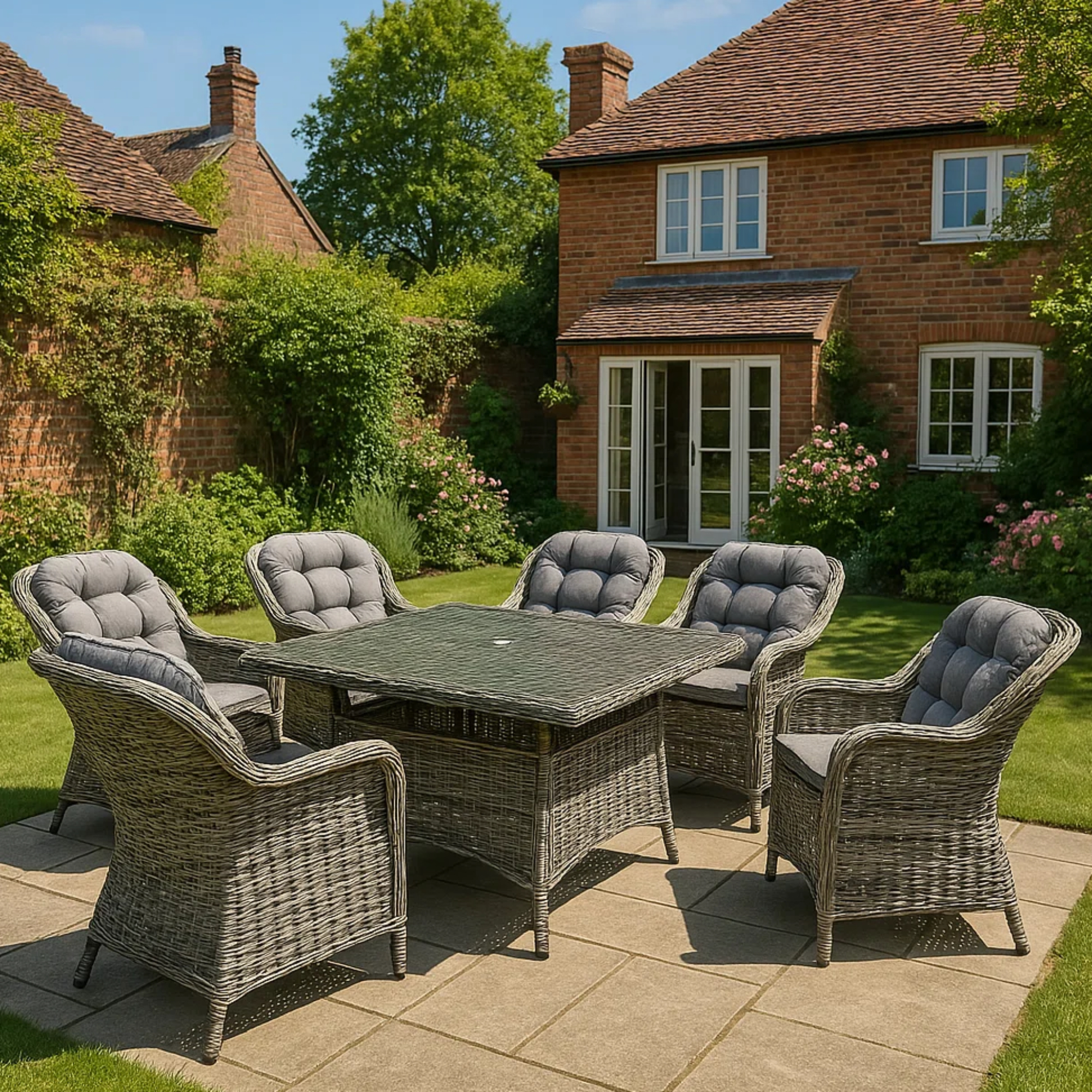 Wayfair Charlen Rectangular 7- Piece Outdoor Table Set