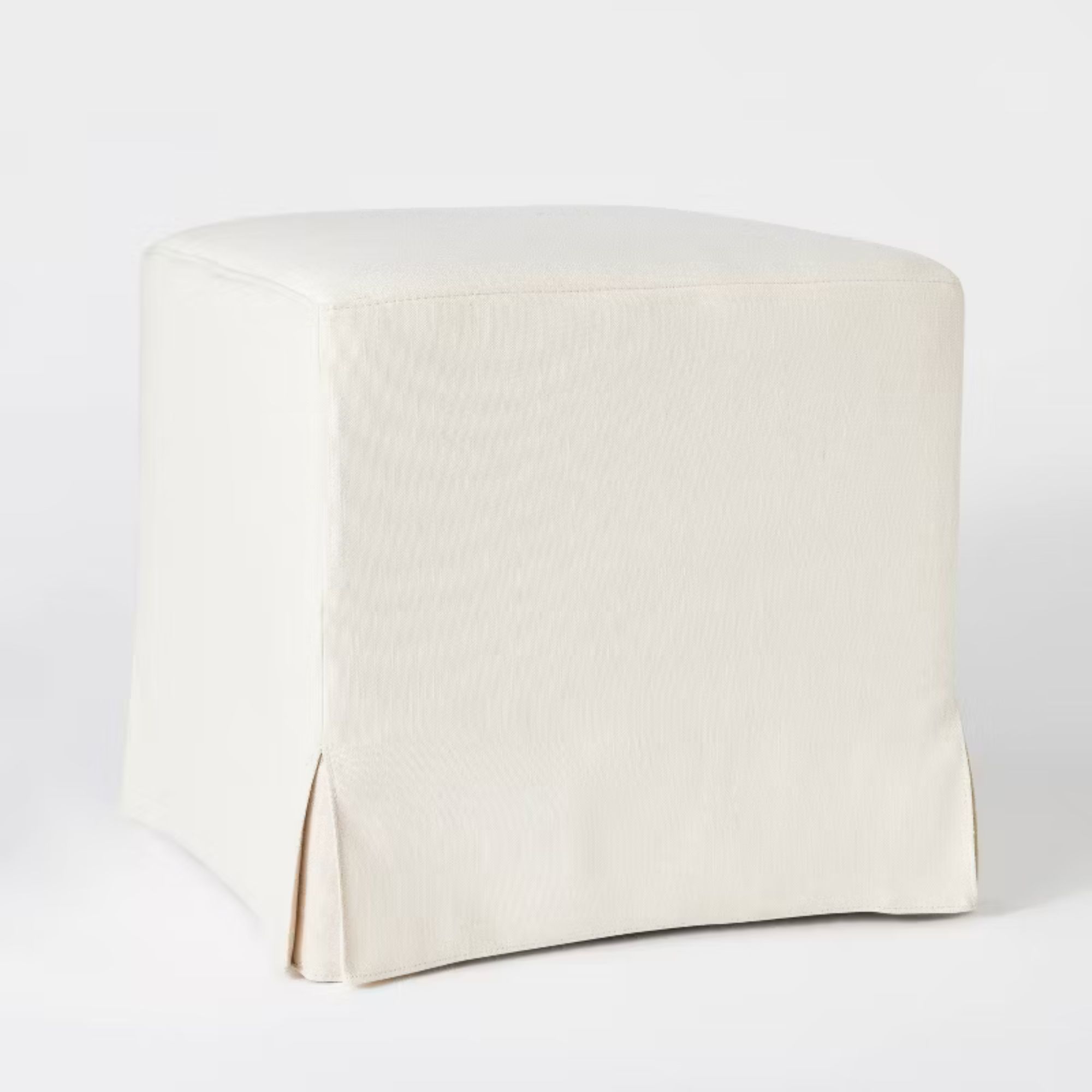 Lynwood Slipcover Cube Ottoman Cream - Threshold&amp;trade; x Studio McGee