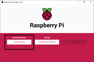 Raspberry Pi Imager Main Screen