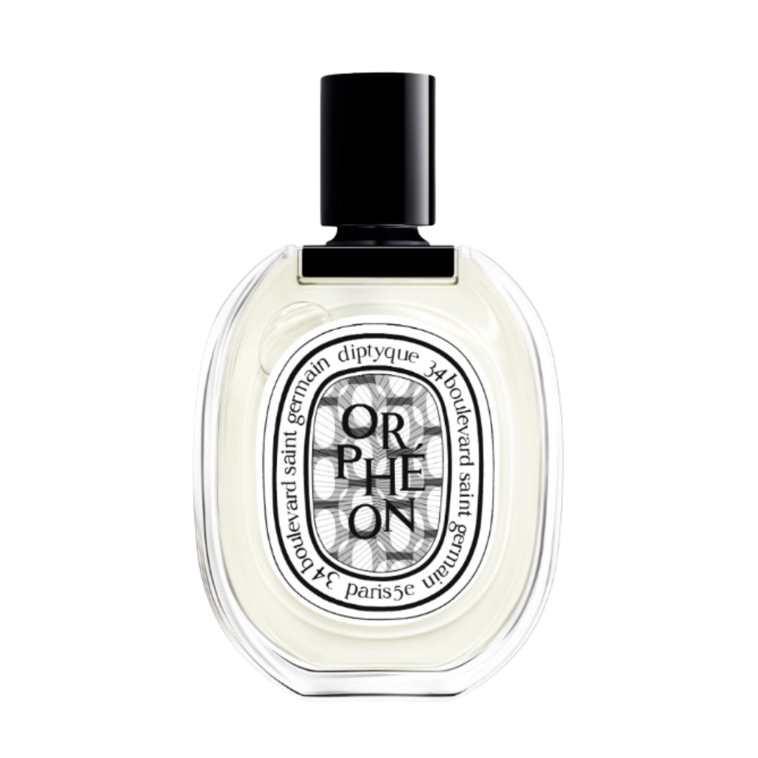 A product shot of the Diptyque Orph&amp;eacute;on Eau De Toilette, on a white background