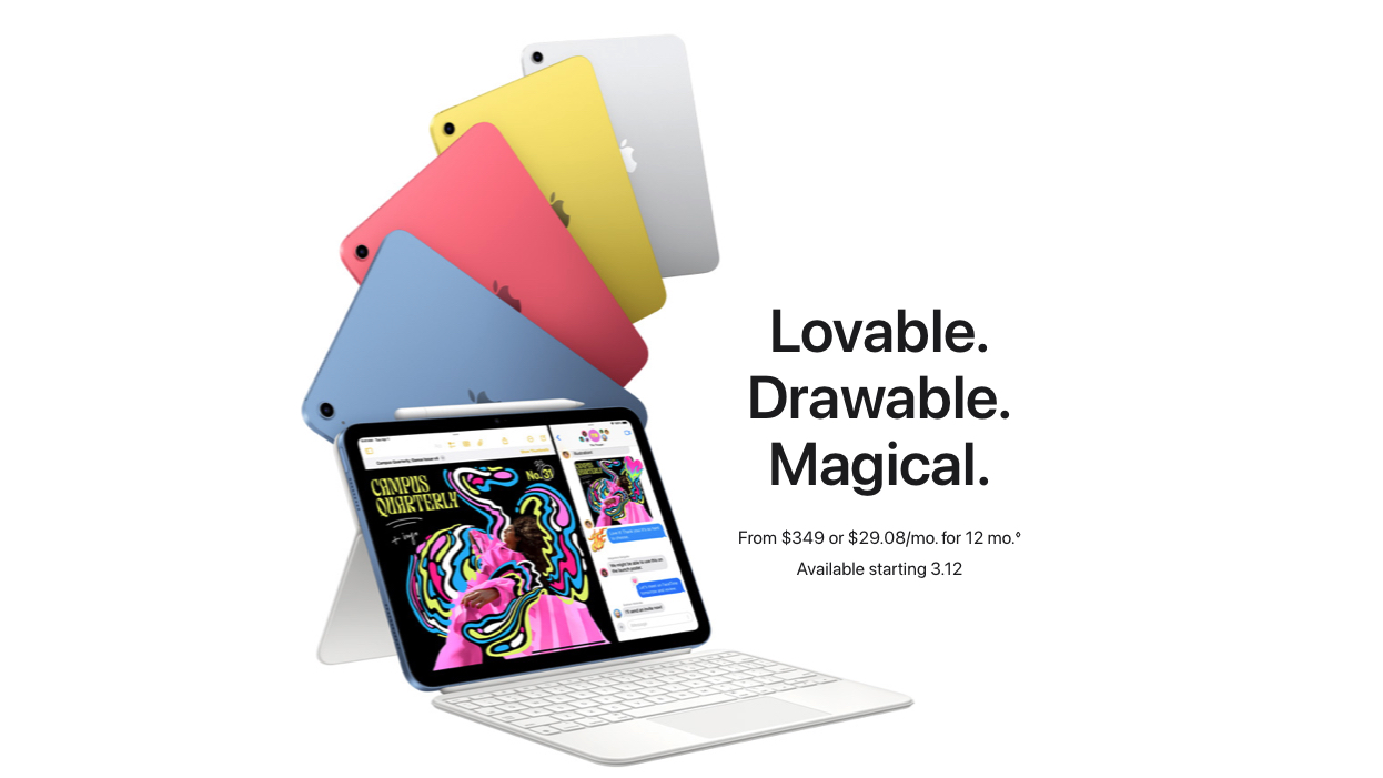 Apple iPad (A16) webpage