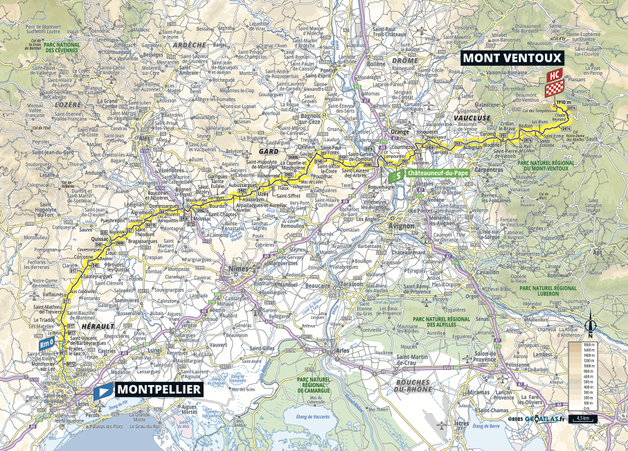 Maps of the 2025 Tour de France stages