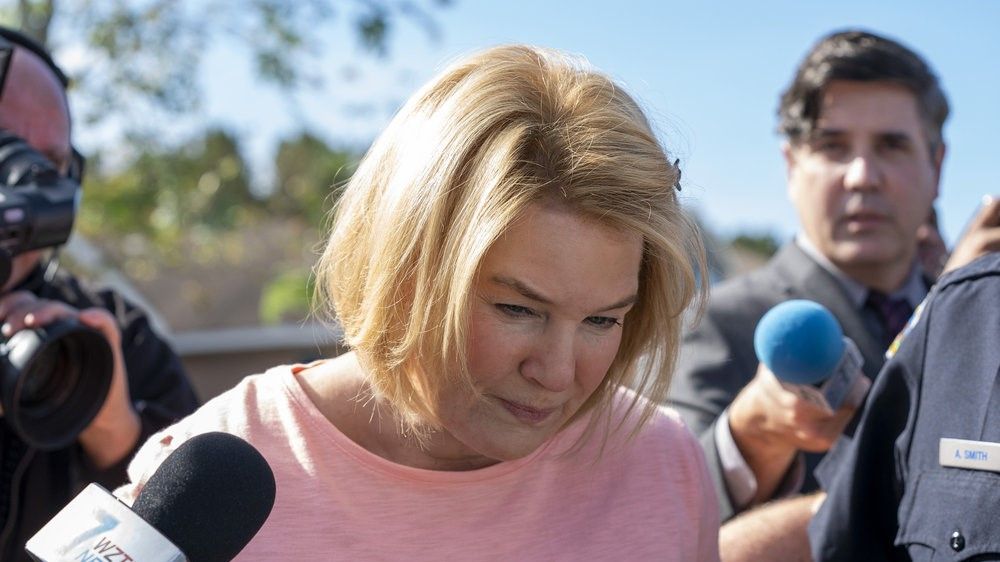 Renée Zellweger as Pam Hupp getting arrested in The Thing About Pam finale