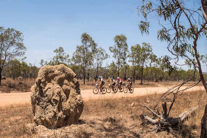 Riders at the 2019 Crocodile Trophy mountain bike stage race in Queensland, Australia, enjoy some spectacular scenery during stage 6