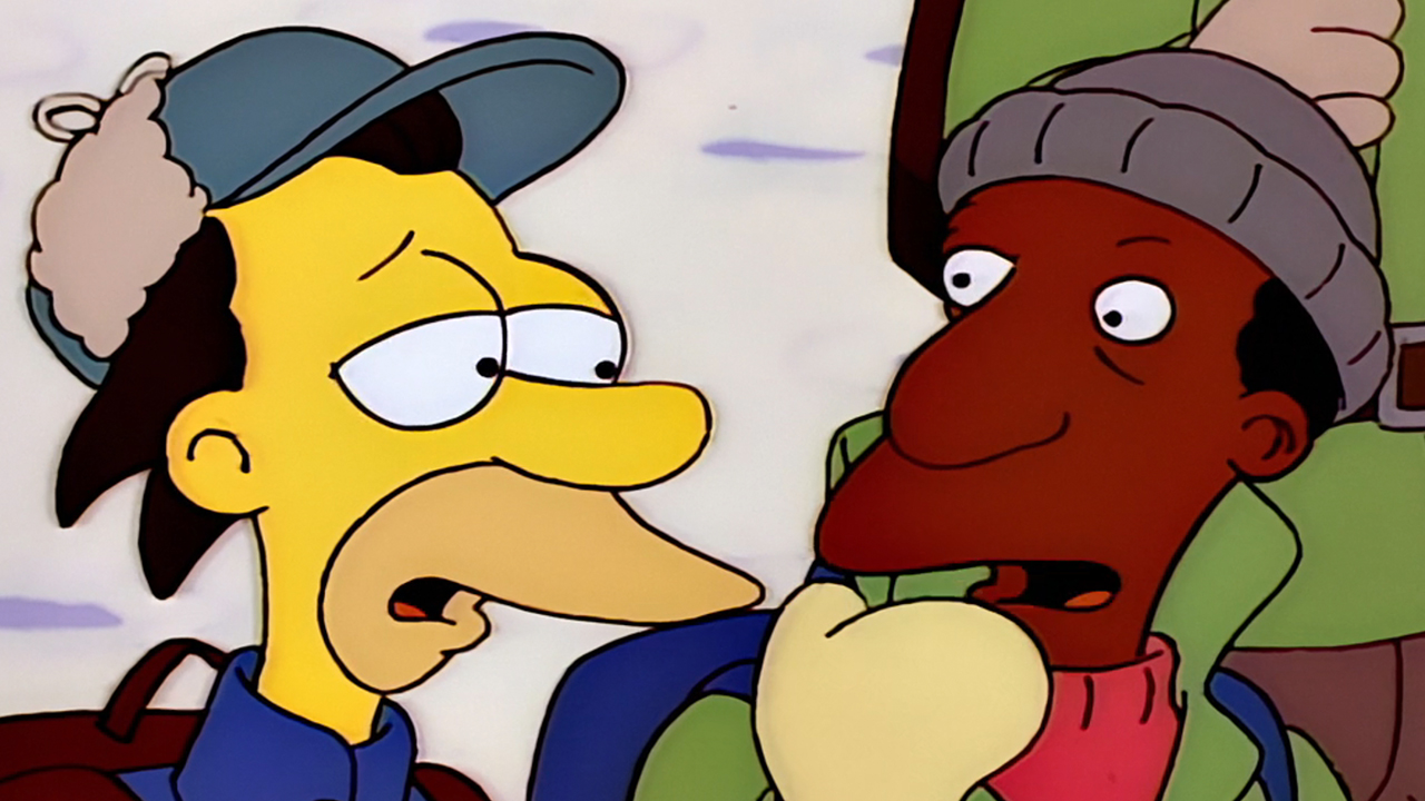 Lenny talking to Carl in The Simpsons