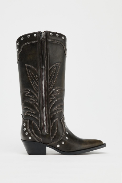 ZARA, Cowboy Studded Boots
