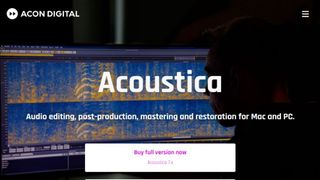 Website screenshot for Acon Digital Acoustica.