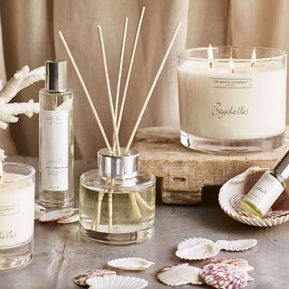 the White Company home scents collection of seychelles diffusers and candles