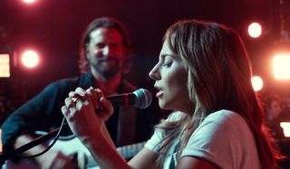 A Star Is Born Lady Gaga sings with Bradley Cooper on guitar