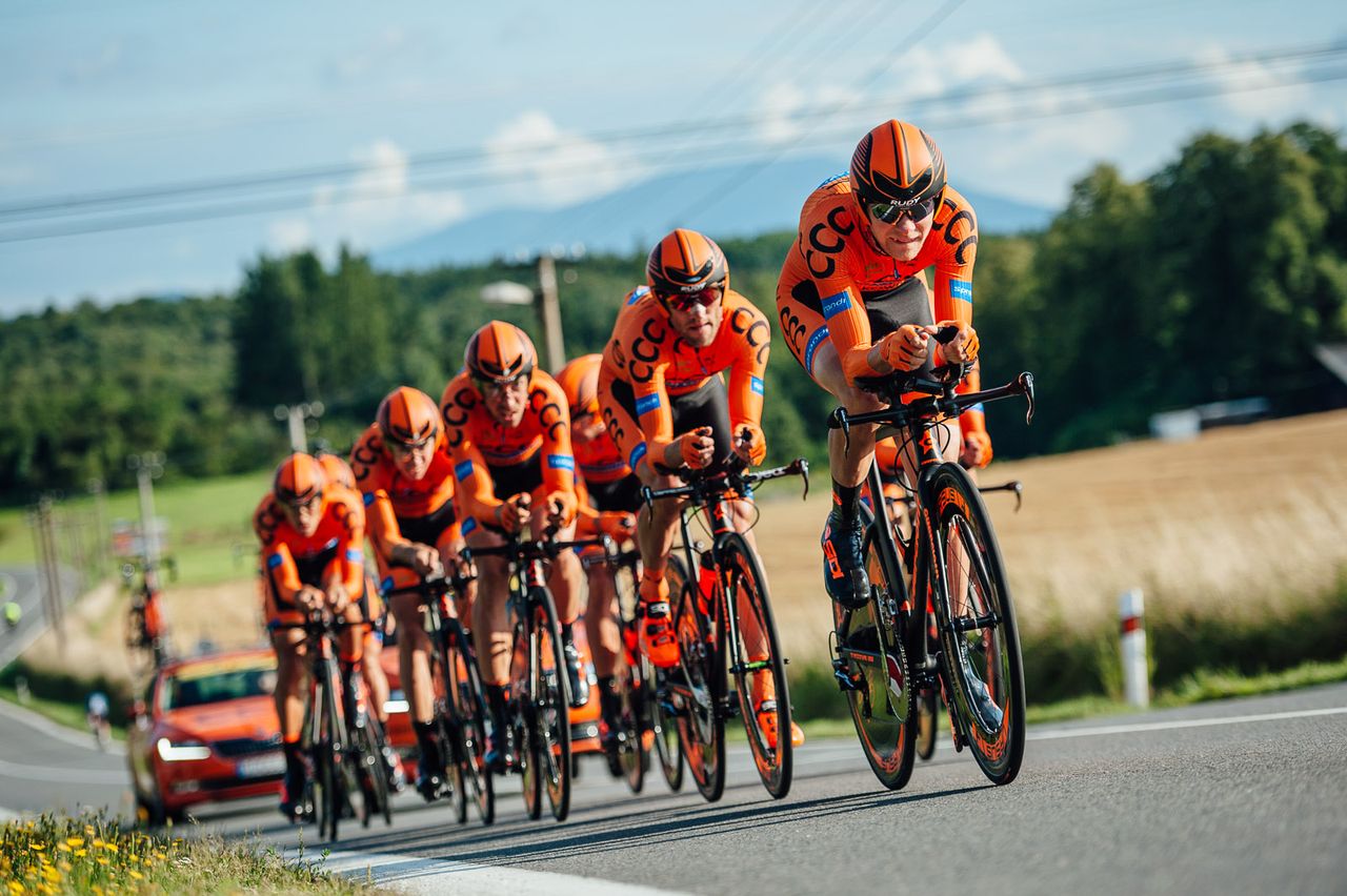 CCC Sprandi Polkowice placed second in the team time trial