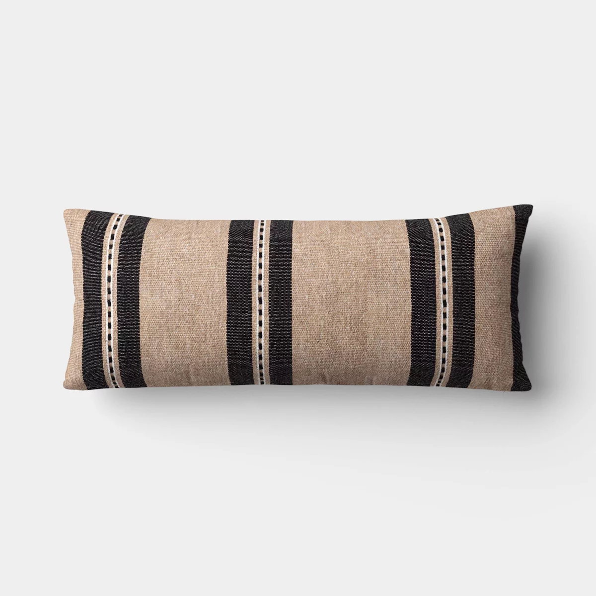 Oversized Lumbar Woven Stripe Pillow Neutral/black - Threshold&amp;trade;