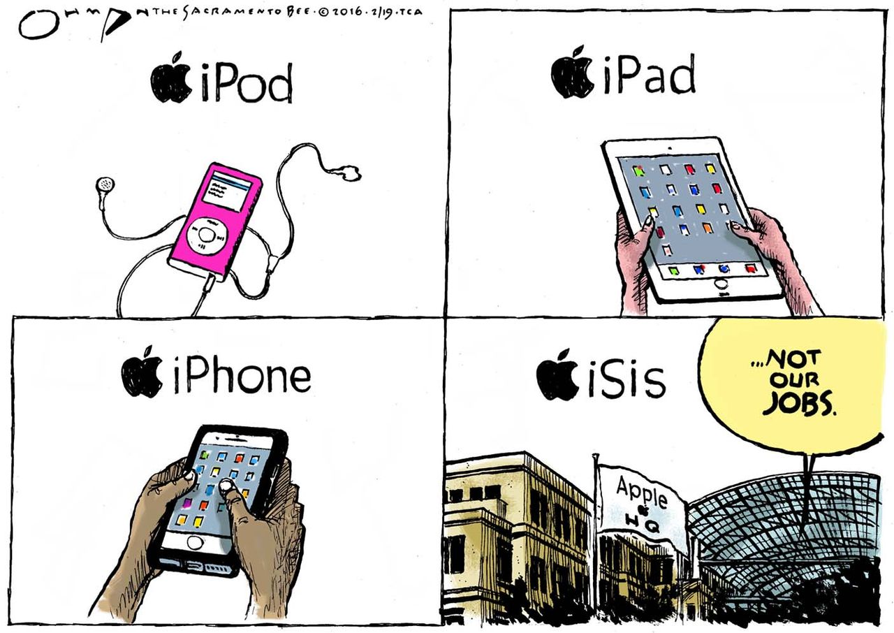 Editorial Cartoon U.S. Apple FBI