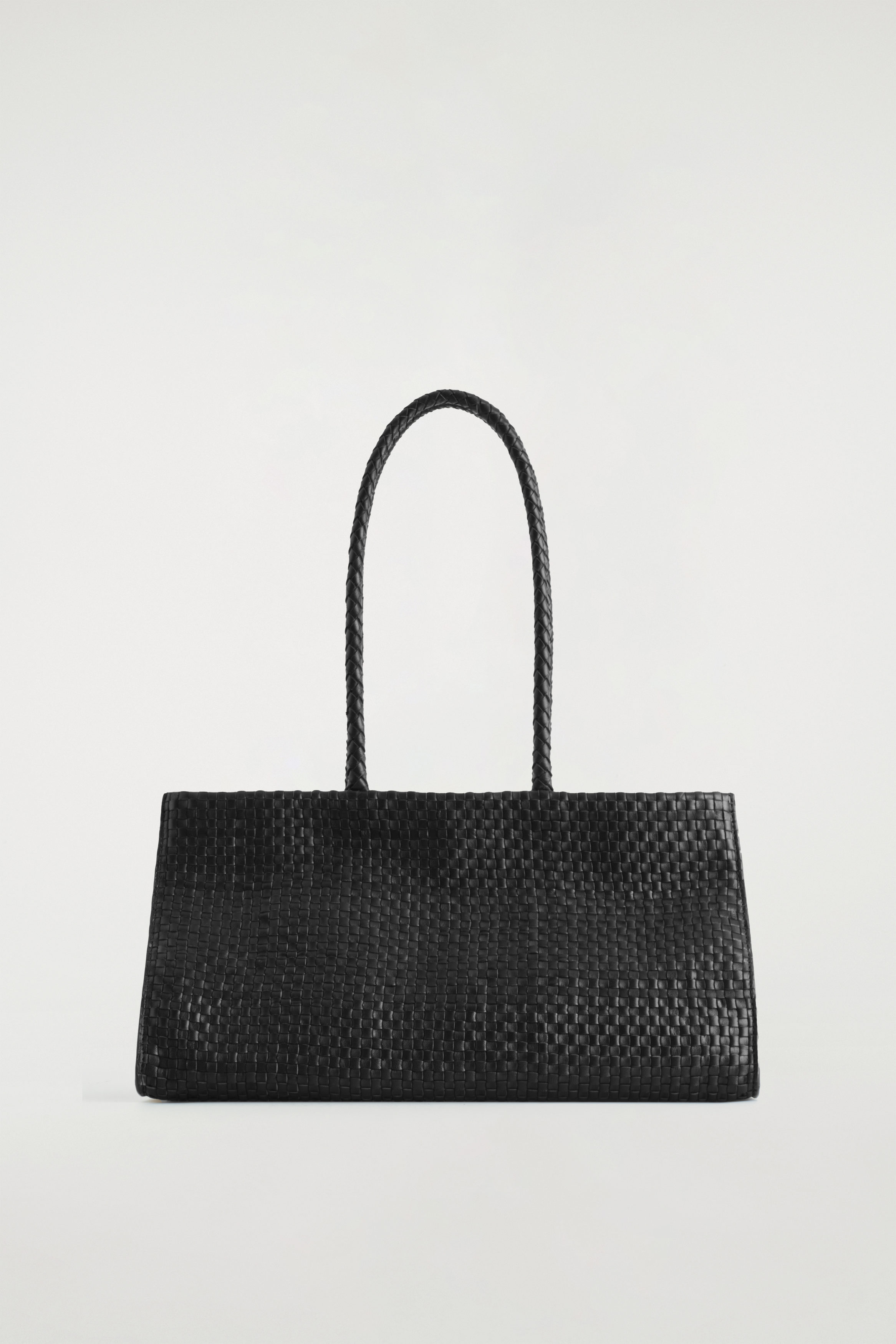 Gallery Hand-knitted tote bag - Leather