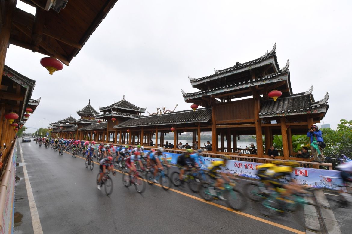 The peloton whizzes by
