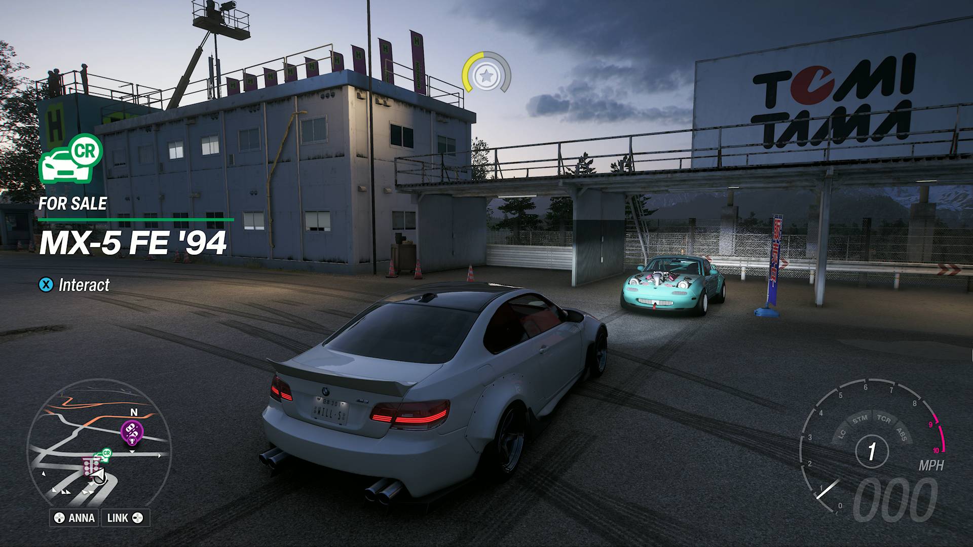 Forza Horizon 6 mazda mx-5 miata forza edition in aftermarket car spot near drag strip