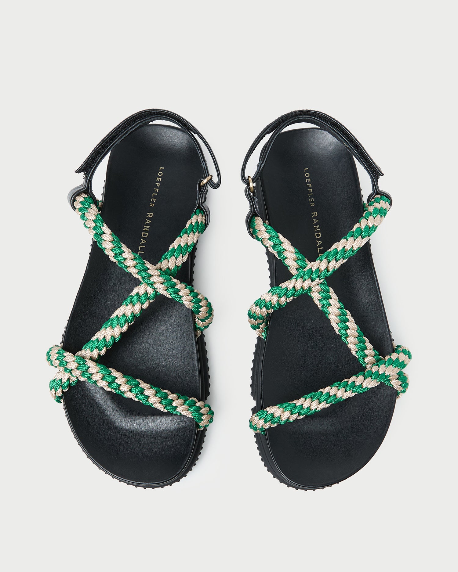 Ozzy Green/cream Sport Sandal - Black/green/cream / 5