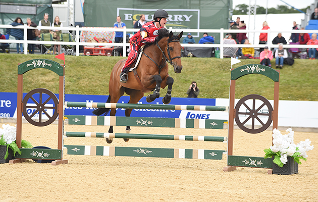 Madeleine Kerrigan and Michael Pender during the invitational Mini Major Relay during the Equerry Bolesworth International Horse Show at Bolesworth Castle near Chester in Cheshire in the UK on 17th June 2018