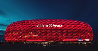 general view outside the stadium during the Bundesliga match between FC Bayern Muenchen and SC Paderborn 07 at Allianz Arena on February 22, 2020 in Munich, Germany.