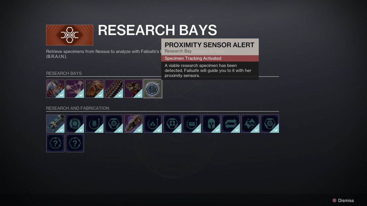 Destiny 2 NES006 - Proximity Sensor Alert
