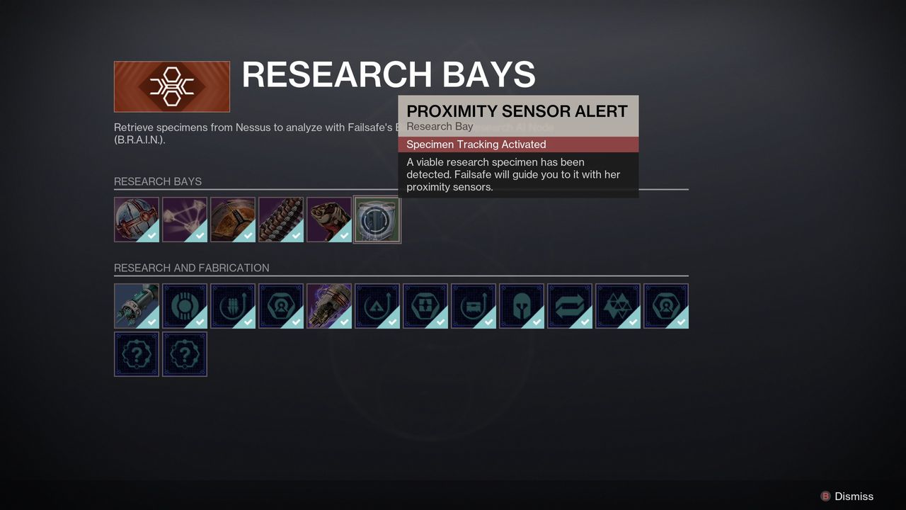 Destiny 2 NES006 - Proximity Sensor Alert