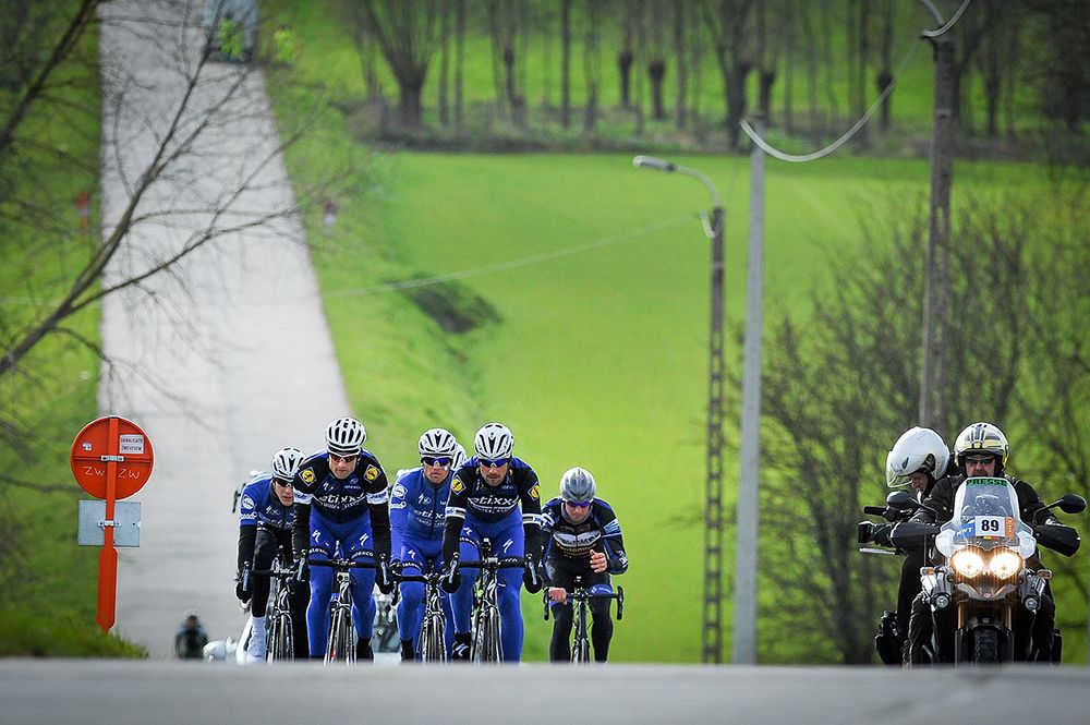 Etixx-Quickstep pre-ride the Tour of Flanders route