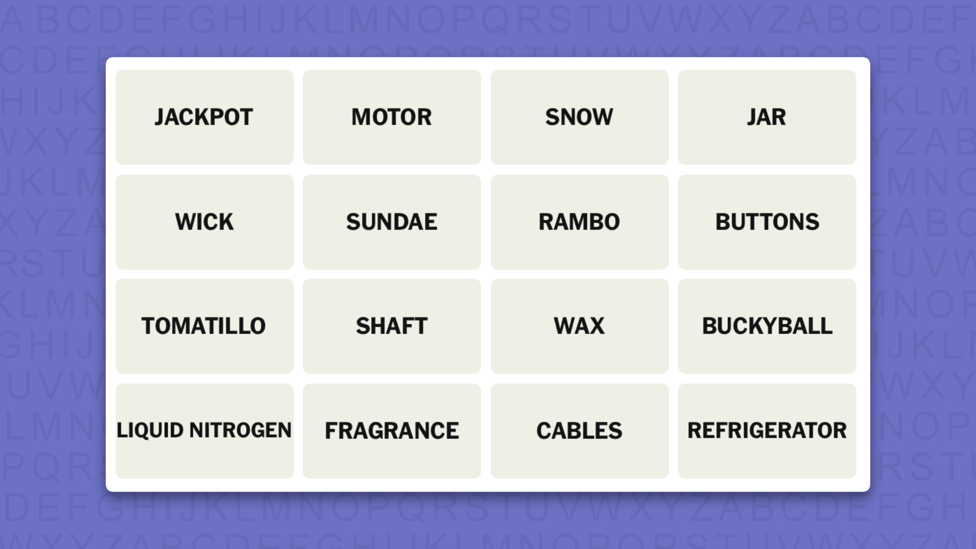 NYT Connections hints for game 1153 on a purple background