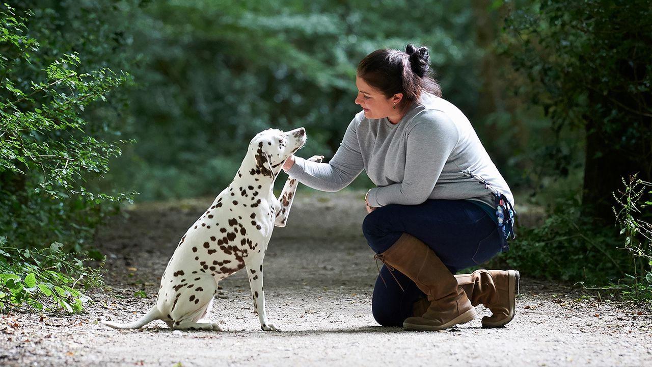 Woman with a dog