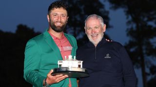 Jon Rahm with his father Edorta Rahm at The Masters