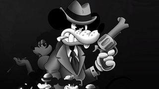 Mouse key art - a tough guy mouse with a gun 