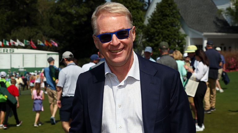 Keith Pelley at Augusta National in April 2022