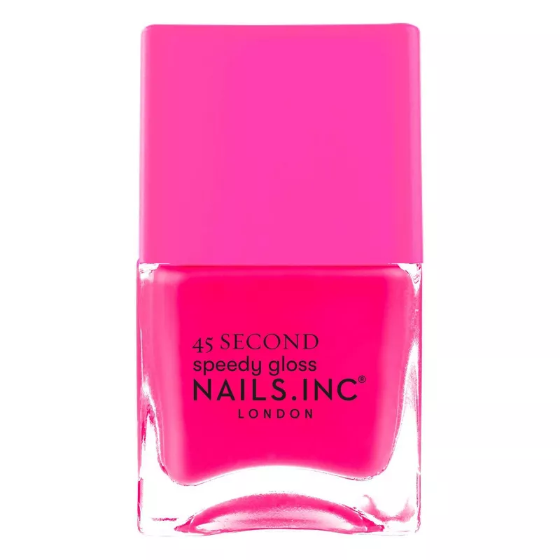 Nails Inc. 45 Second Speedy Gloss Quick Drying Neon Nail Polish - Blake - 0.47 Fl Oz