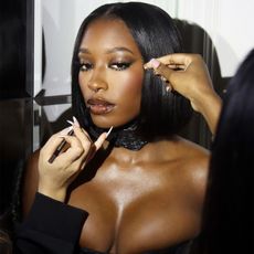 Serena Page gets ready for the Wicked premiere