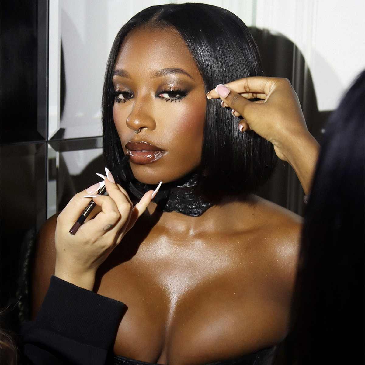 Serena Page gets ready for the Wicked premiere