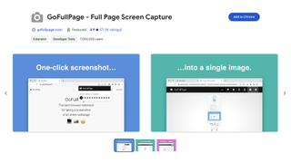 A screenshot of GoFullPage download page