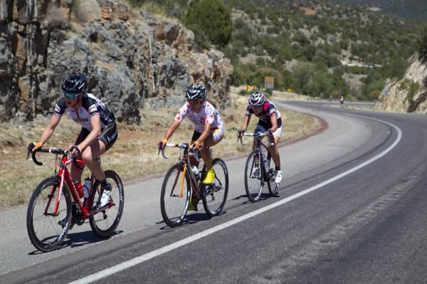One of the chase groups in the women's race.