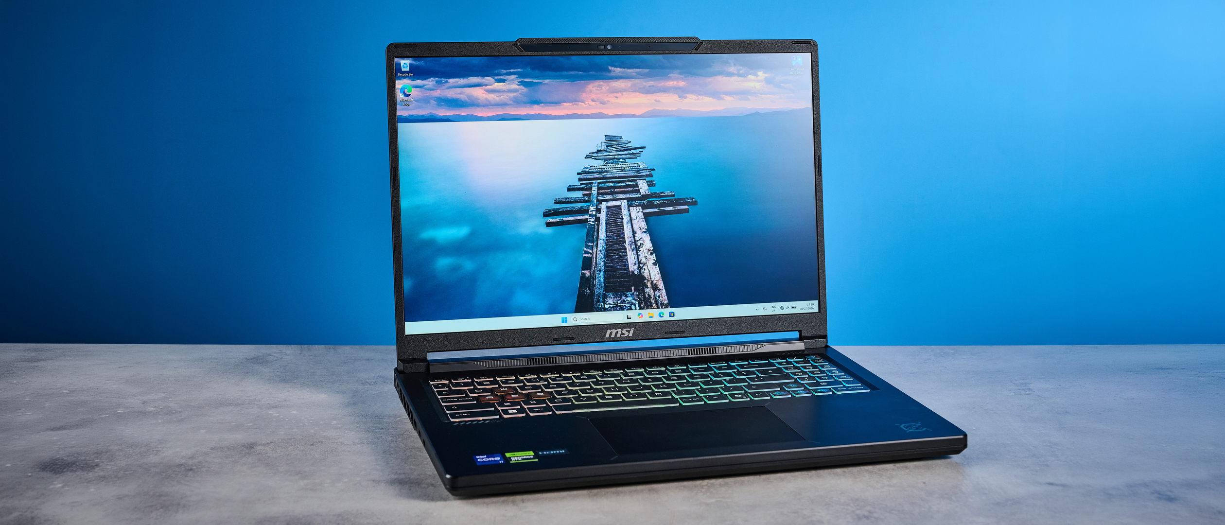 A black MSI Crosshair 16 HX E14W gaming laptop