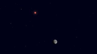 See the moon and Mars make a close approach in the evening sky on Nov. 25, 2020.